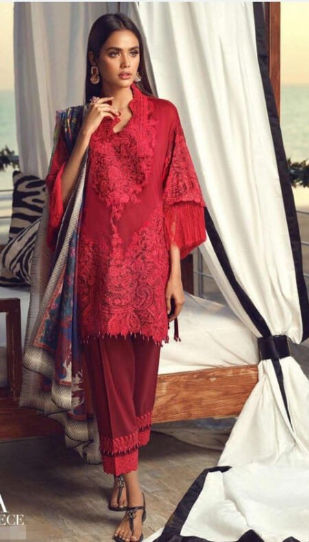 Sana Safinaz Indian Embroidered Cotton - Red