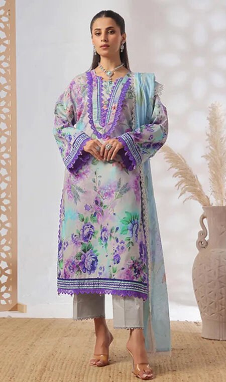 Colours by Al zohaib Lawn Collection 2025 - D01