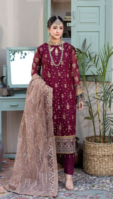 Sajavat Luxury Chiffon By Noor - Design 01