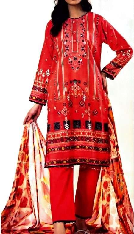 Rangpasand Embroidered Airjet Lawn Collection - Pink.