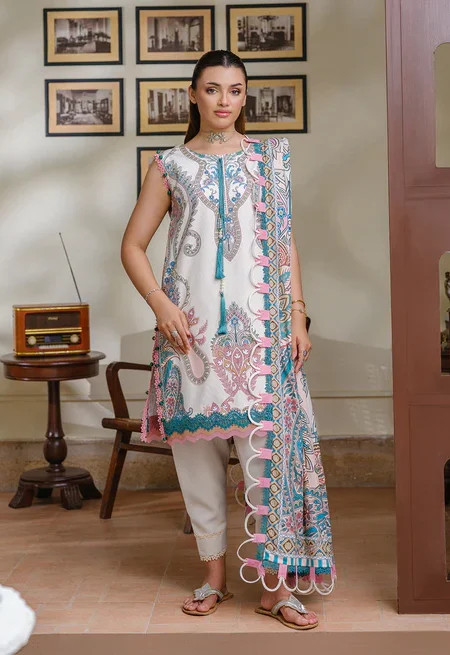 Jade Urbane Linen Prints Collection - Ivory