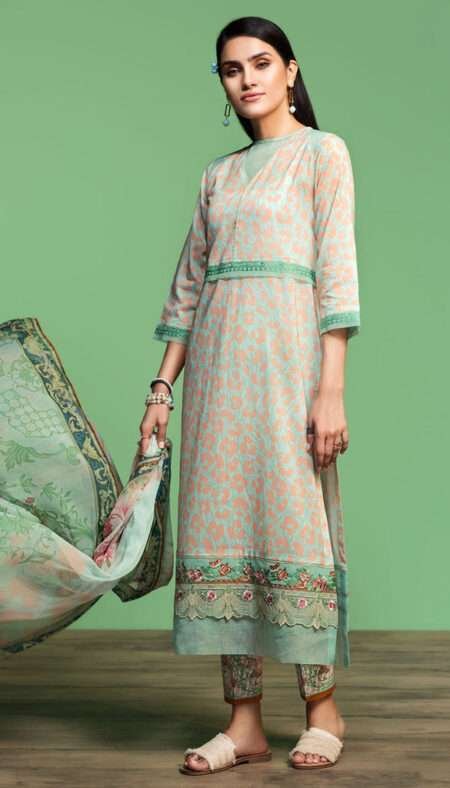 Nishat Linen Lawn Printed Suit - 42001066-R