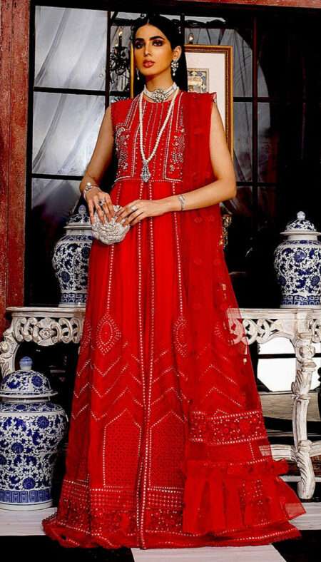 Mushq Tissue De Luxe Luxury Formal Stitched - MCL-10 Scarlet Symphony