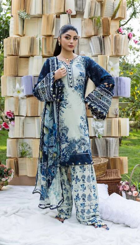 Elaf Prints Lawn Collection - 7B BLOOMSTELLA