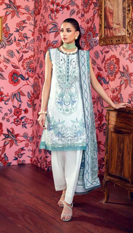 Jade Urbane Printed Lawn With Chiffon Dupatta - 20966 B