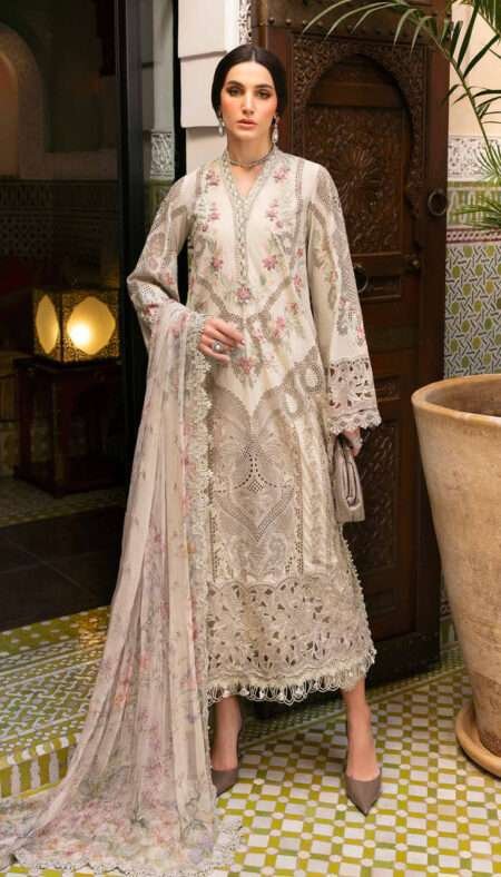 Maria B Luxury Embroidered Lawn Collection D-14B