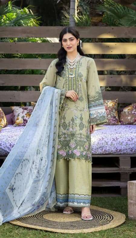 Elaf Chikankari Lawn Prints - ERC-8B MENAH