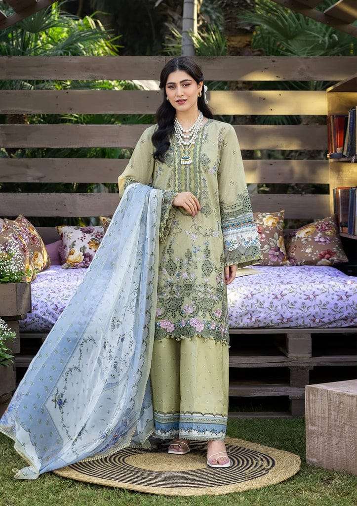 Elaf Chikankari Lawn Prints - ERC-8B MENAH