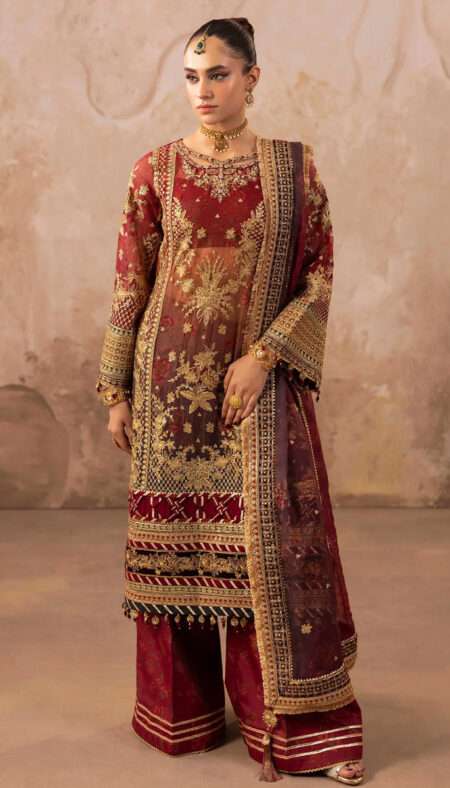 Barroco By Adans Libas Embroidered Chiffon - Design 01