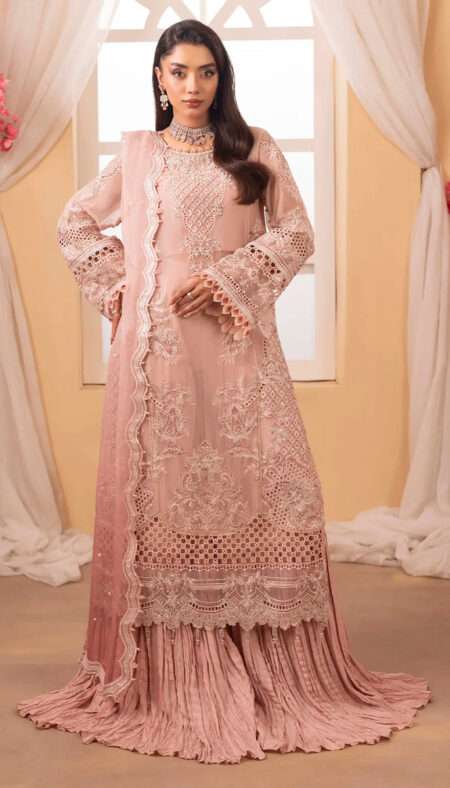 Barroco By Adans Libas Embroidered Chiffon - Design 02