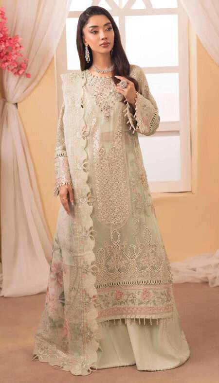 Barroco By Adans Libas Embroidered Chiffon - Design 04