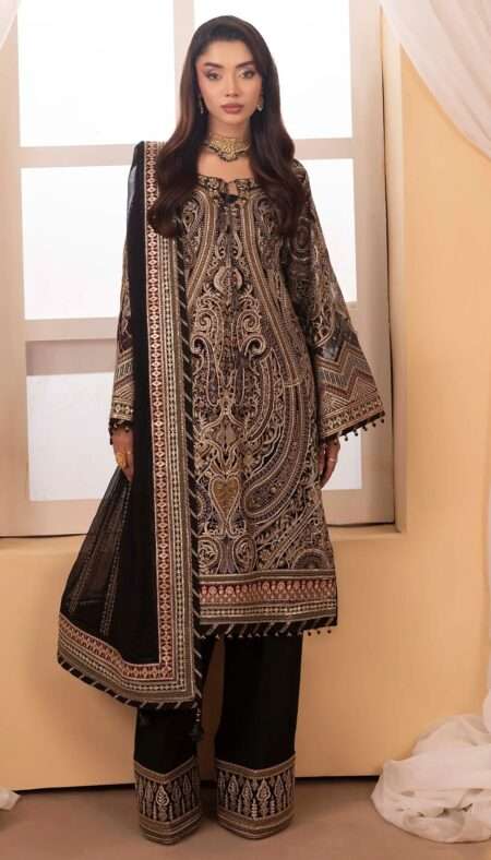 Barroco By Adans Libas Embroidered Chiffon - Design 07