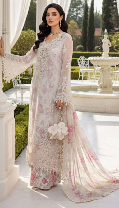 Ronak E mehal ZA Cloths Semi Stitched Chiffon Vol 2 - D1