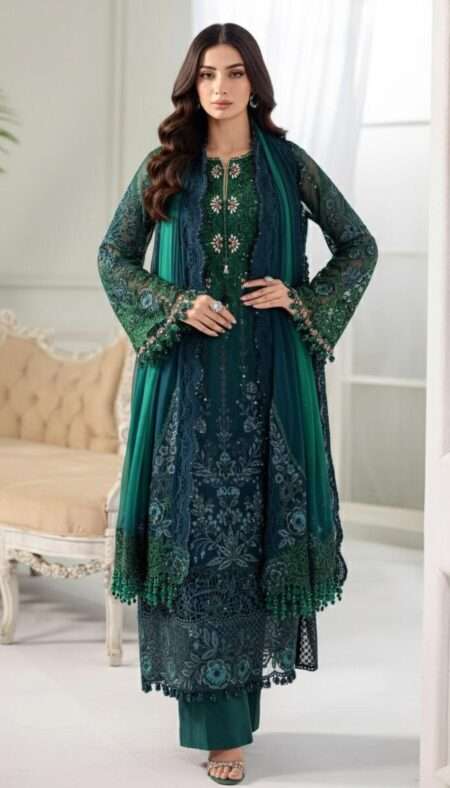 Ronak E mehal ZA Cloths Semi Stitched Chiffon Vol 2 - D6