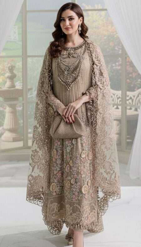 Ronak E mehal ZA Cloths Semi Stitched Chiffon Vol 2 - D7